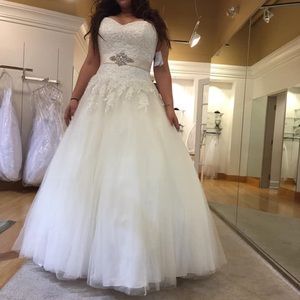 Camille La Vie Wedding Dress- lace up corset back